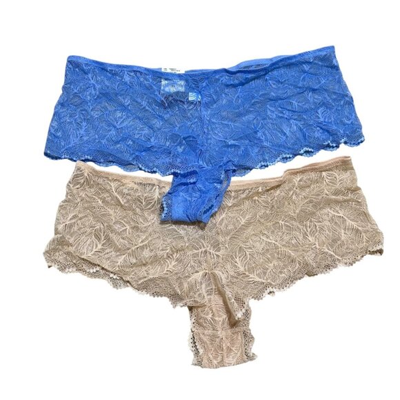 INC Intl‎ Concept Plus Size 2X Lace Boyshort Panties (2) Pair Frappe Blue ~ NWT - Picture 5 of 6